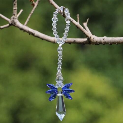 1PCS Crystal Hanging Angel Suncatcher Ornament Rainbow Maker Chandelier Sun Catchers Windows Christmas Decor Gift