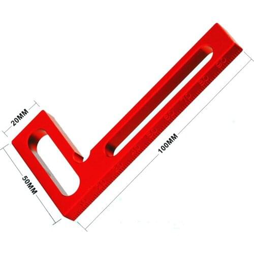 100mm Precision Woodworking L-Square Aluminium Alloy Mini Clamping Square Woodworking Tools
