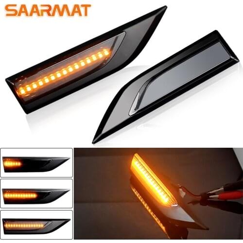 2pcs Side Marker Flashing Indicator Dynamic Turn Signal Light For VW Transporter T6 Multivan Caddy MK4 mudguard indicator light