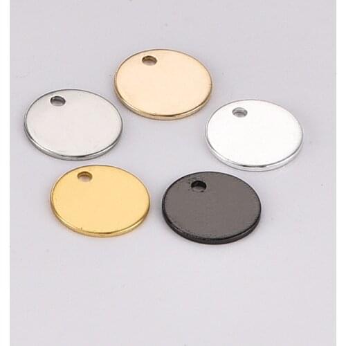 20PCS glossy copper disc pendant, suitable for DIY necklace pendant bracelet jewelry accessory