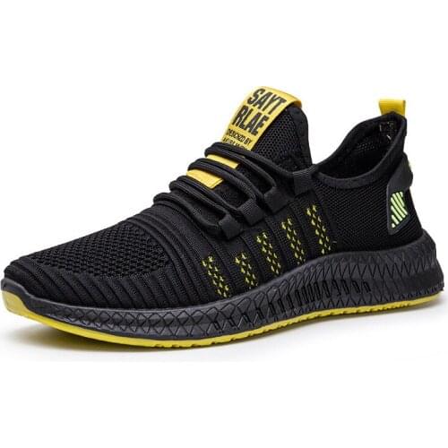2020 New Summer Sneakers Flying Woven Mens Sneakers Running Shoes Trend Casual Shoes Breathable Mens Sport Shoes