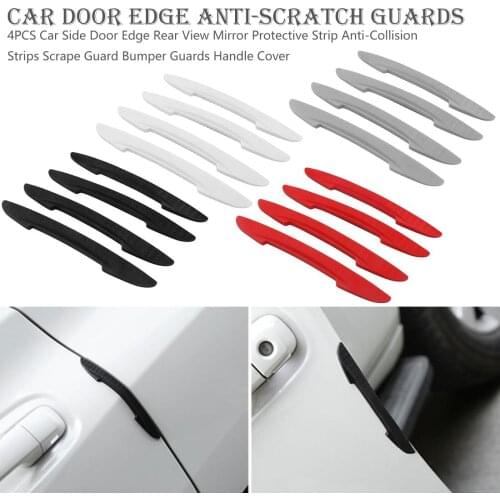 40PCS/10sets Car Side Door Edge Protector Protective Strip Scrape Guard Bumper Guards Handle Cover 3D Sticker car styling emblem