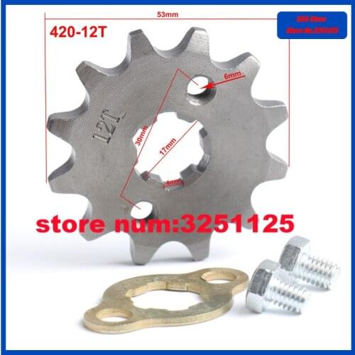 420 15 Tooth 17mm Front Chain Sprocket Gear For ATV Quad Pit Dirt Trail Bike 50cc 70 90 110cc 125cc 140cc 150cc 160cc