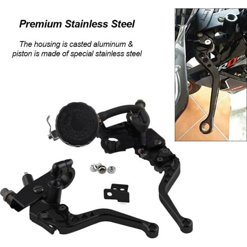 7/8 22mm Motorcycle Clutch Brake Master Cylinder Reservoir Levers Kit Universal Hydraulic Brake Clutch Lever Left and Right Set
