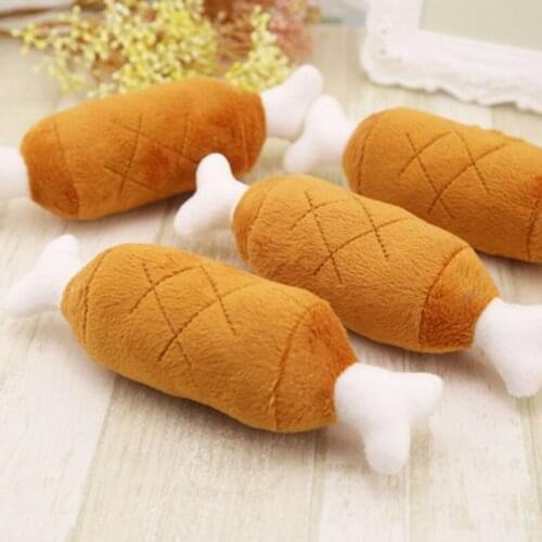 Velvet Pet Dog Cat Chicken Legs Plush Toys Interactive Sound Toys Peluche Dog Accessories Pet Product Dog Toy Plush