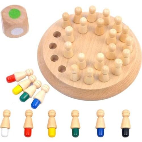 Kids Toy Wooden Memory Match Developing Compete Chess Learning Educational Preschool Training 3D Puzzle Toy gifts for children