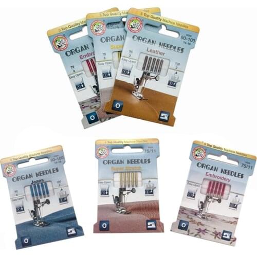 5PC Top Quality Organ Needles Household Sewing Machine Needles Stretch For Knitted Fabrics And Elastic Fabric 5BB5934