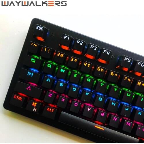 Gaming Keyboard 104 Key USB Wired LED Backlit Mechanical keyboards Anti-Ghosting stickers for laptop computer Russian
