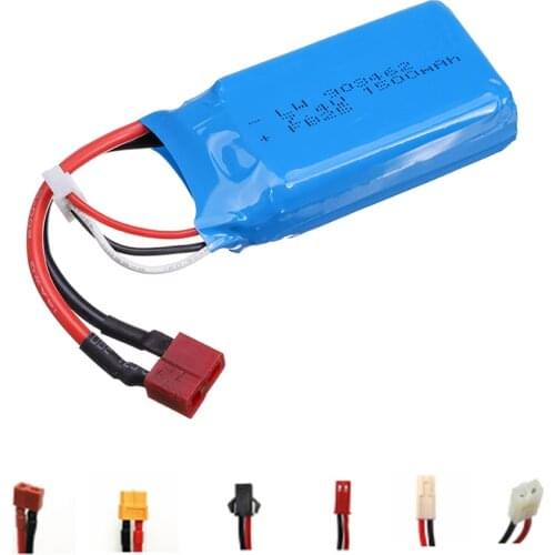7.4V 1500mAh Lipo Battery For FT009 12428 12423 RC Boat Car Parts 2S 7.4V Battery For WLtoys 144001 A959-B A969-B A979-B K929B