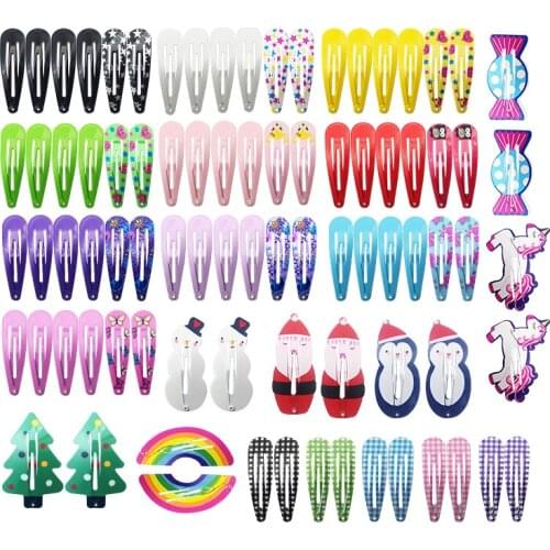 84pcs/lot Metal Barrettes 4.8CM Kids Hairpins Bobby Pin For Snap Hair Clips Children Women Girls Bang Clip Hair Accessories