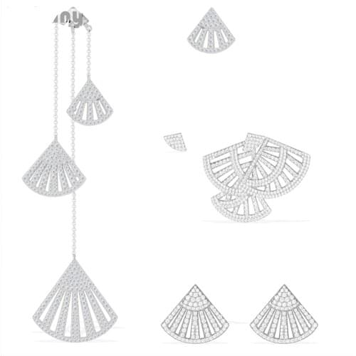 2021 New Women Fan Series Earrings Fashion Jewelry Engraved With Valentines Day Gift