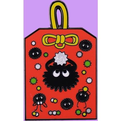 Cartoon Anime Soot Sprites Gift Pack Brooch Pins Enamel Metal Badges Lapel Pin Brooches Fashion Jewelry Accessories