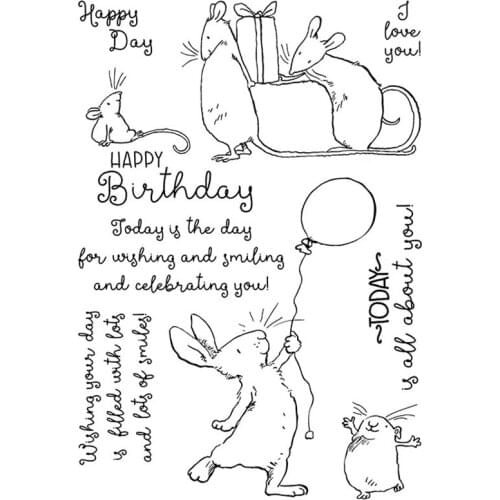 Birthday Wishing Transparent Clear Silicone Stamp Seal for DIY scrapbooking photo album Decorative clear stamps