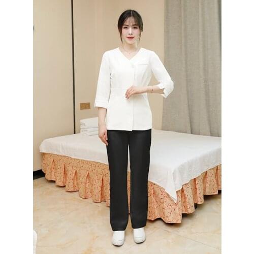 Beautician Work Clothes Women Summer Beauty Salon Professional Suit Skin Managemer Work Uniform