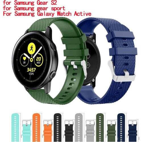 20mm silicone Watch Band Strap for Samsung gear S2 classic / gear sport wrist band ticwatch 2 / E backup clock band bracelet