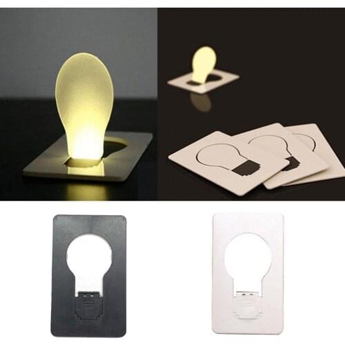 Mini Folded Lights Portable Pocket Card LED Night Light Torch Flashlight Lamp Creative Decoration Lamp For Home