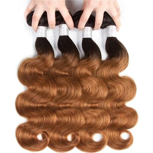 Ombre Blonde Human Hair Bundles Body Wave Hair 3/4 Bundles Deals Wet And Wavy Brazilian Weave Bundles Remy Human Hair Extensions