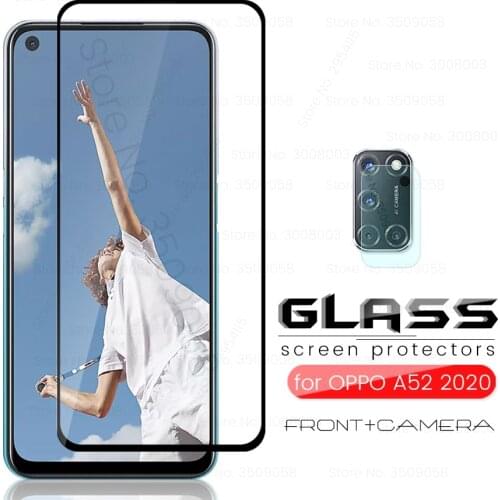 For oppo a 52 glass 2in1 camera protective glass for oppo a52 2020 screen protectors on oppoa52 2020 glass lens protection film