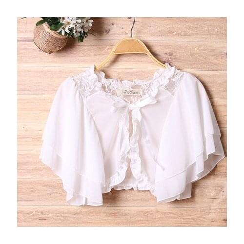 Thin Small White seewt Lace Sunscreen Shirts Blouse Small Shawl 2019 Womens Wild Solid Fashion OL Cardigan Female G613