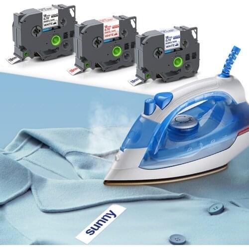 Labelwell Printer ribbon Tze-FA4 Tze FA4 Fabric Iron-on Label tz-FA4 Laminated Label tape 12mm*3m for Brother P Touch printer