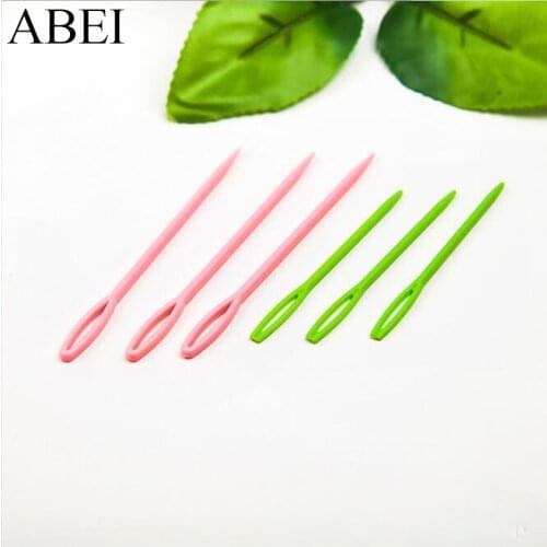 6pcs/set Plastic Knitting Needles DIY Needlework Crafts Sewing Tools 7cm 9cm