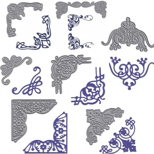 7 Styles Flower Angle Corners Metal Die Cuts Cutting Dies For DIY Scrapbooking Embossing Paper Cards Decorative Crafts New 2018