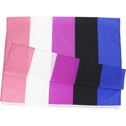 90X150cm LGBT Genderqueer Genderfluid Gender Fluid Pride Flag For home Decoration for parties