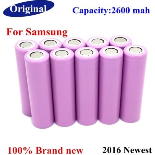 10 pcs/lot Original For Samsung 18650 2600mAh ICR18650-26HM Li-ion 3.7v Battery Rechargeable battery