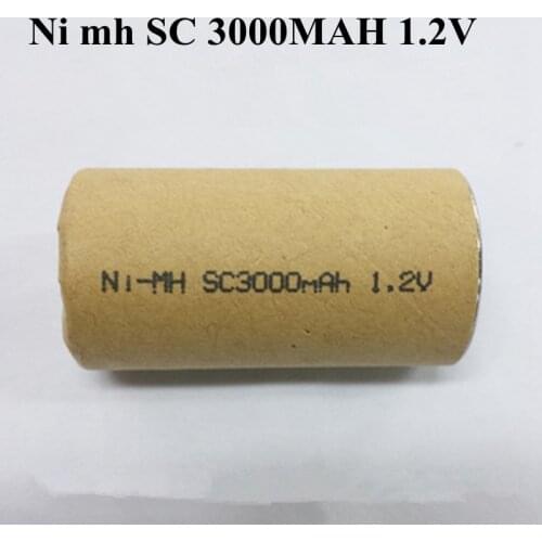SC 3000mAh 1.2V Sub C 22*42 Subc Rechargeable Battery for Diy Pack Vacuum Cleaner Sweeper Robot Electric Mop A Product Power 10C