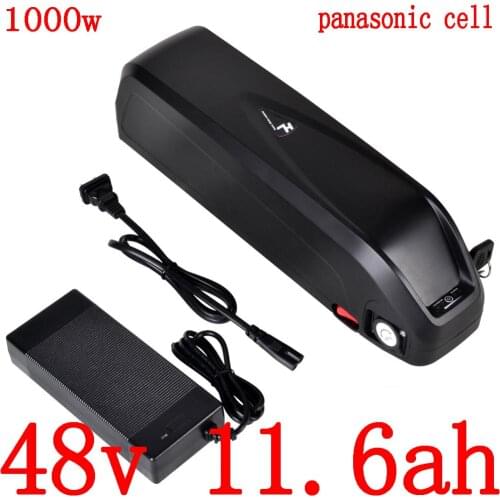 48V 12AH lithium battery 48V 11.6AH electric bike battery use panasonic cell for 48V500W 750W 1000W ebike motor with 2A charger