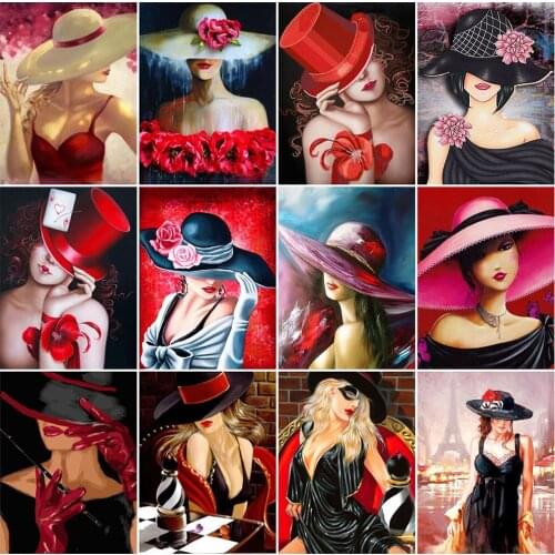 5D DIY Diamond Painting Full Square/Round Drill Woman Diamond Embroidery Portrait Picture of Rhinestone Mosaic Wall Decor