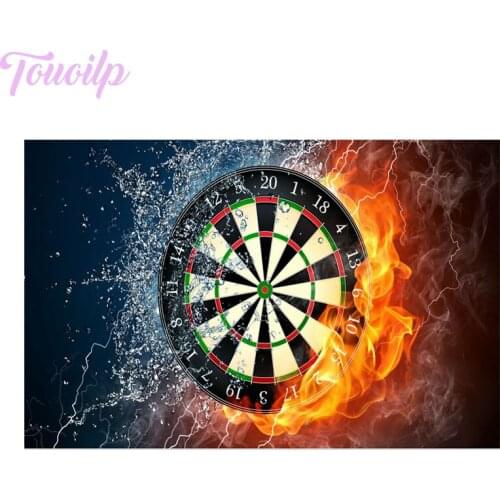 Full Circle Square Diamond Painting Cross Stitch Cartoon Dart Target 5D DIY Embroidery Mosaic Color Home
