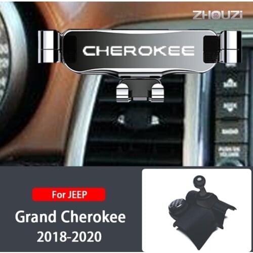 Car Mobile Phone Holder Clip Air Vent GPS Stand Gravity Navigation Bracket For Jeep Grand Cherokee 2018 2019 2020 Accessories