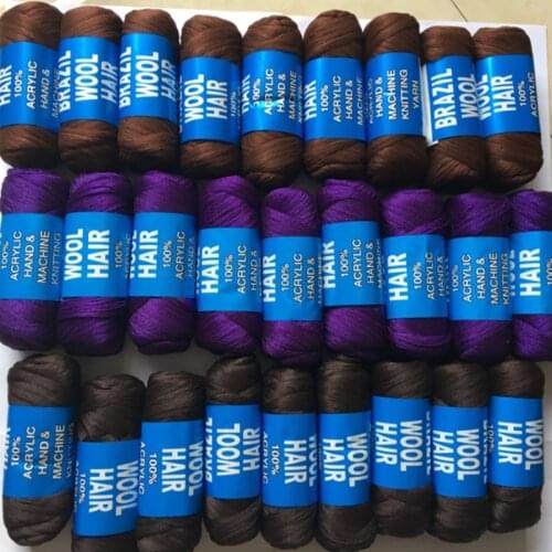 Free Shipping 14Bundles 70g Per Bundle Brazilian Wool Hair African Brazil Wool for Braiding
