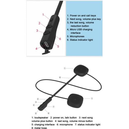 Bluetotooth 5.0 , Hands Free Multifunctional Motorcycle Bluetooth Helmet Headset