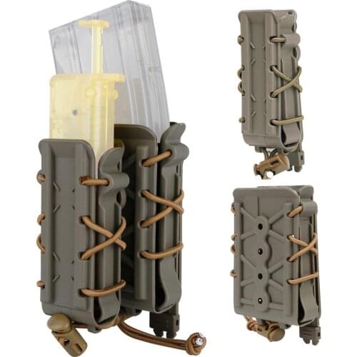 Molle Magazine Pouch Military Soft Shell Pistol Mag Pouch 9mm 45ACP 5.56 7.62Molle Belt Fast Attach Carrier Magazine Set Holster