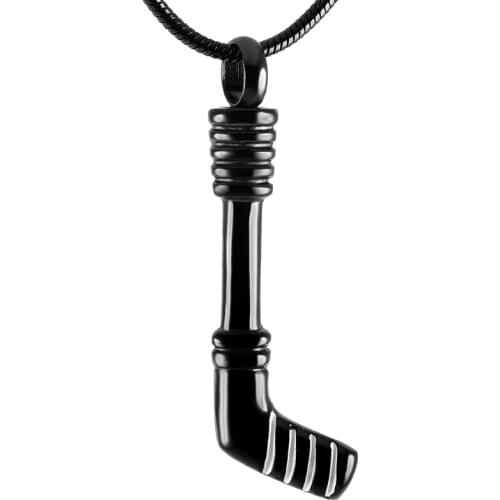 CMJ9347 Black Ash Holder Urn Pendant Cremation Urn Charm Memorial Necklace for Ashes for Men