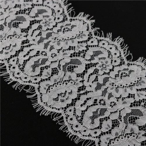 DEBAOY LACE Fashion High Quality Handmade DIY White Black Eyelash Lace Trimming Lace Fabric Dress Clothing DIY