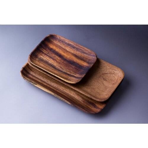 Wood regular Plate, Fruit Dish, Snack Plate, Acacia Wood