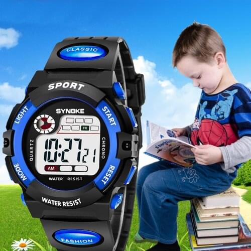 Children Electronic Watch Style Watch Outdoor Multifunctional Waterproof Childrens Sports Wristwatch Birthday Present 2021