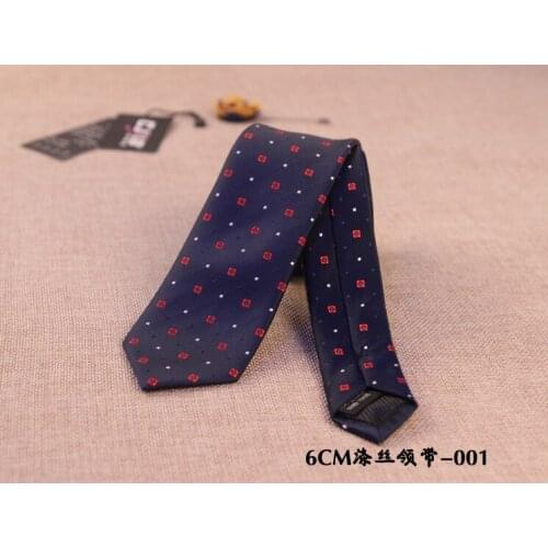 Polyester silk tie mens business suit 6cm narrow jacquard casual tie manufacturers wholesale a variety of new products