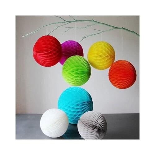 8"(20cm) Honeycomb shape Colorful Tissue Paper Pom Poms Flower Balls Wedding Birthday Party 50pcs/lot with free shipping