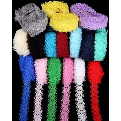 5 Yards Width 15mm Mixed Colors Lace Trim Ribbon For DIY Earrings Hair Jewelry Findings Accessories Wedding Birthday Decor Craft
