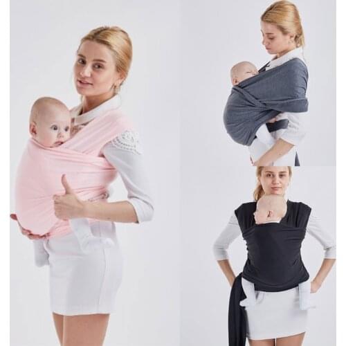 Multifunctional Newborn Infant Sling Wrap Baby Stretchy Carrier Backpack Front Holding Shoulder Belt X-shaped Carrying Artifact