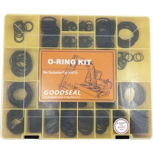 Excavator O-ring Kit For Kato 32Sizes 555PCS NBR90 Durometer Nitril 90 Shore Rubber Sealing O Ring Assortment Kit Box