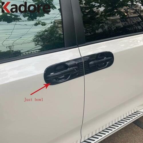 Door Handle Bowl Cover Trim For Toyota Sienna 2019 2020 Carbon Fiber Side Door Cup Decoration Sticker Car Styling Accessories