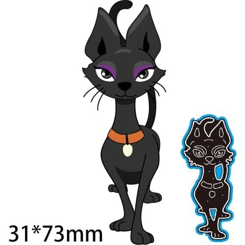 New Metal Cutting Dies Scrapbooking Seductive cat DIY Album Paper Card Craft Embossing Stencil 31*73mm