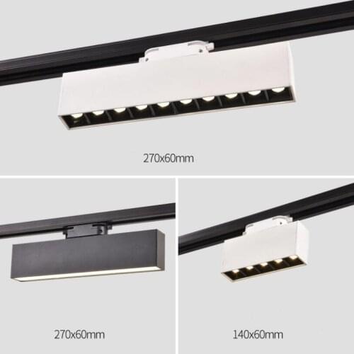 Single Row Long Square LED Ceiling Spot Light 10W 20W LED Track Light for Living room Aisle Light AC110V-240V