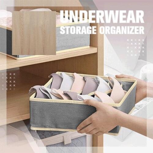 Underwear Storage Organizer Closet Organizer For Socks Home Separated Underwear Storage Box Bra Organizer Foldable Drawer Organi