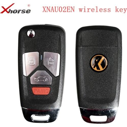 Xhorse XNAU02EN Wireless Remote control Key For Aud Flip 4 Buttons Key English Version 10pcs/lot
